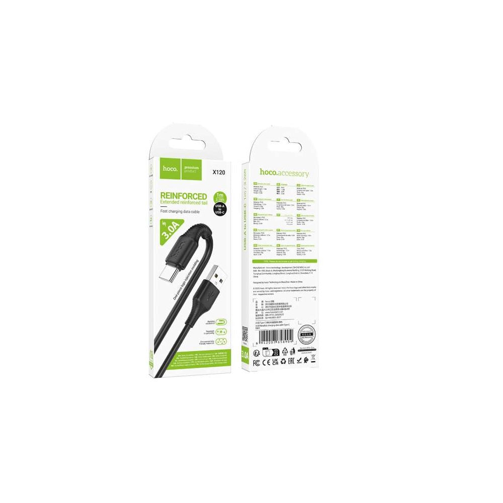 Cable Hoco X120 Beneficio USB a Tipo-C Carga Rápida Negro