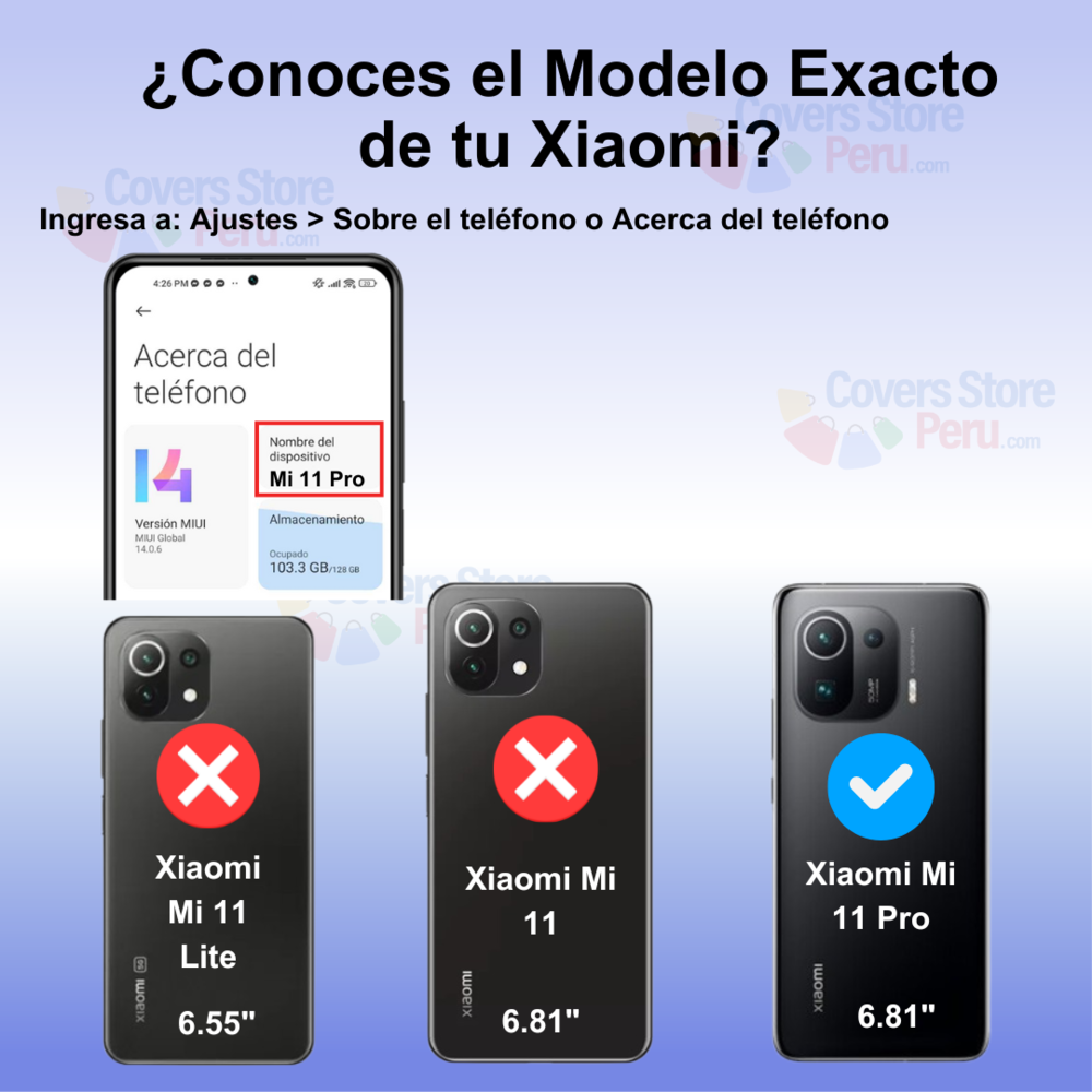 Mica Protector para Lente de Cámara de Xiaomi Mi 11 Pro