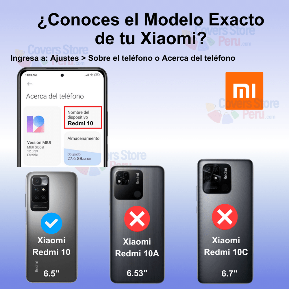 Funda Case de Xiaomi Redmi 10 Holder Protector Camara Negro