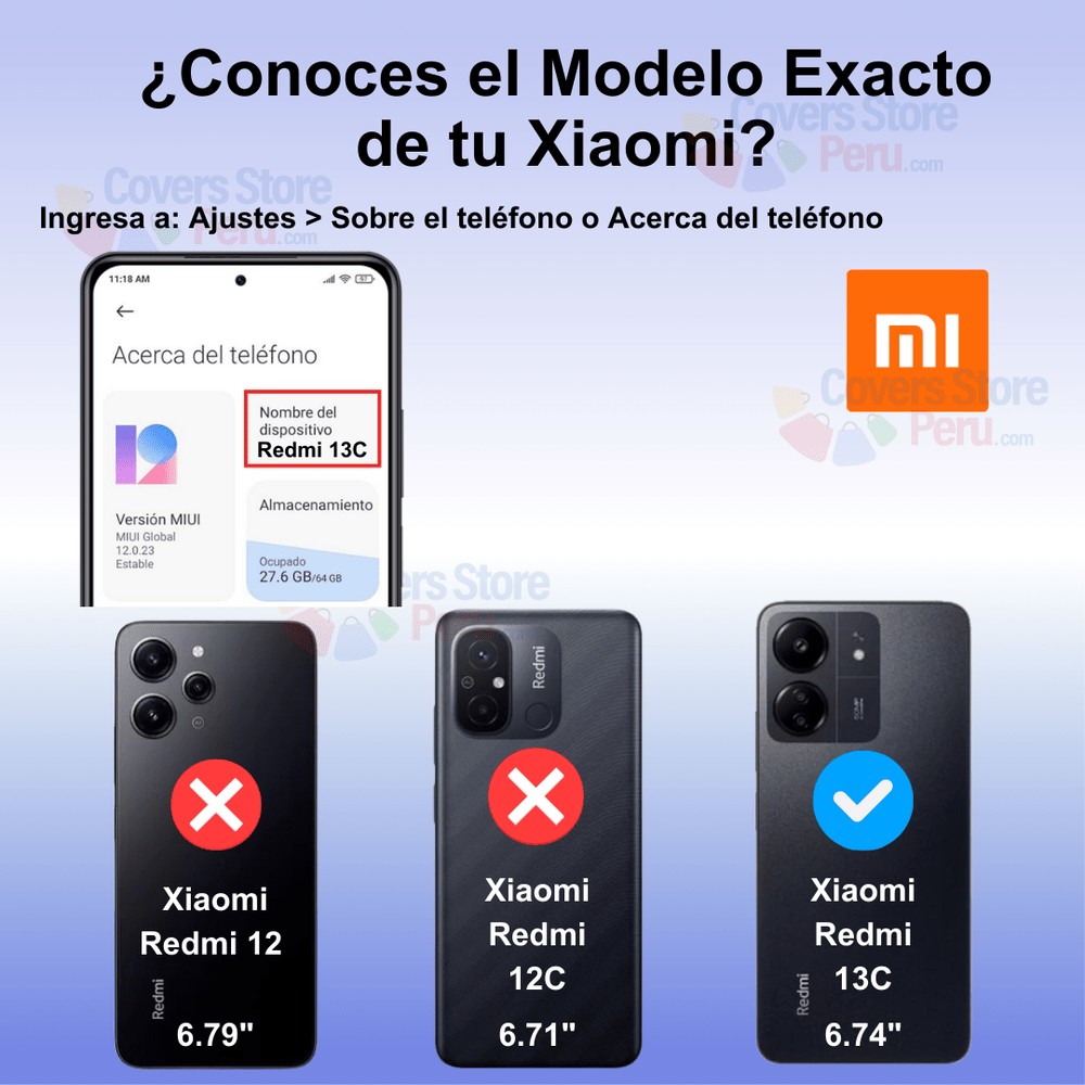 Funda para Xiaomi Redmi 13C TPU 100% Transparente Antishock