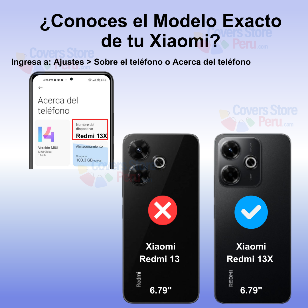 Funda Case para Xiaomi Redmi 13X Flip Cover Negro