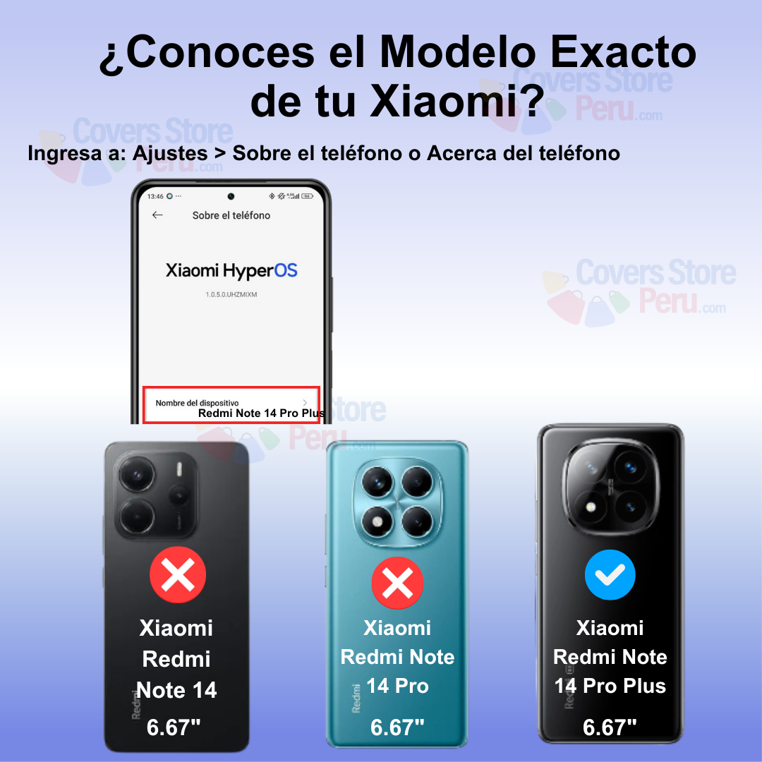 Funda para Xiaomi Redmi Note 14 Pro Plus Flip Cover Azul