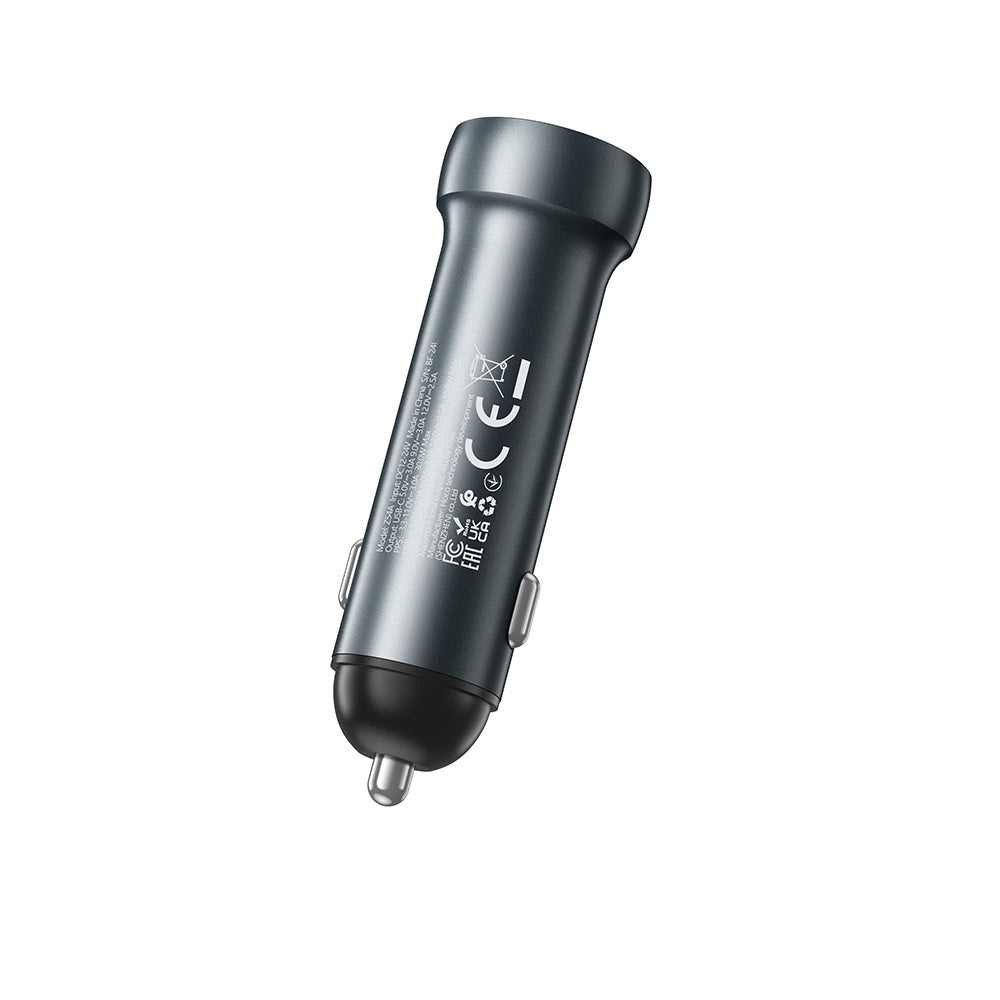 Cargador para auto Hoco Z54A 48W PD30W Carga Rapida Dual Negro