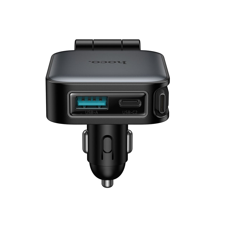 Cargador para auto Hoco Z67 Cable Retractil PD60W Negro