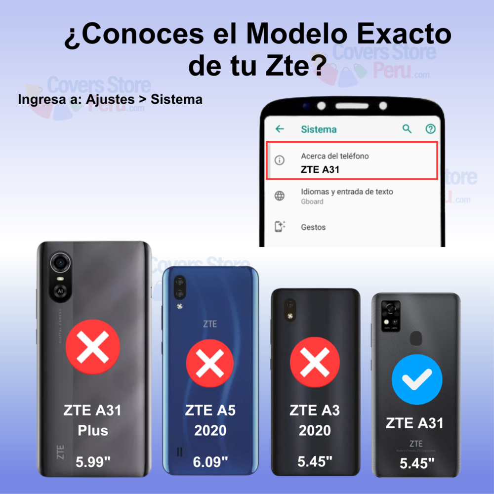 Funda Case para Zte A31 Flip Cover Guinda