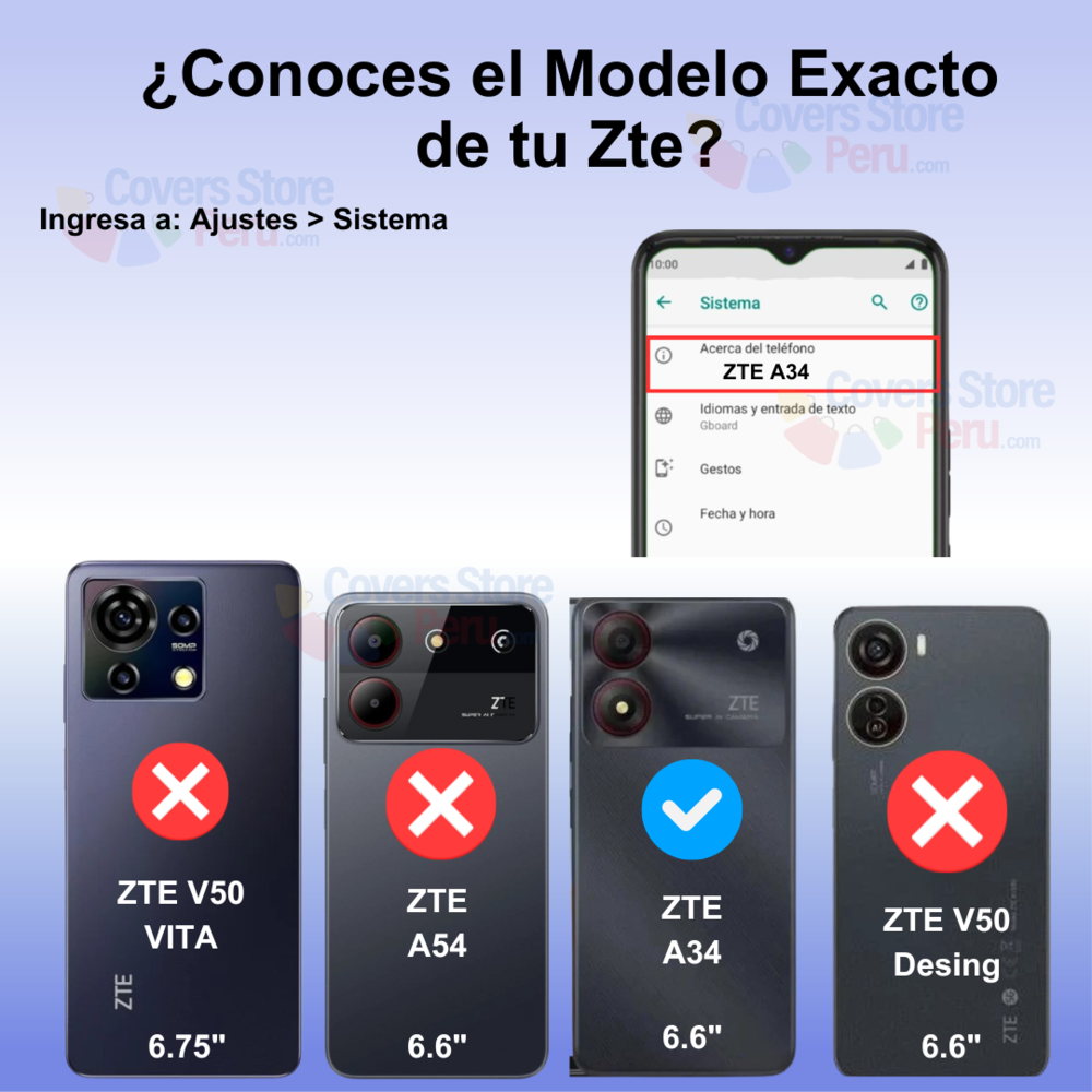 Funda para Zte A34 Ahumado con Anillo Negro Antishock