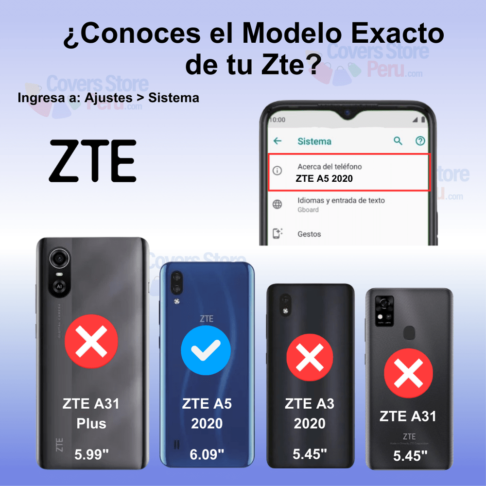 Funda Case para Zte A5 2020 Flip Cover Lila Antishock