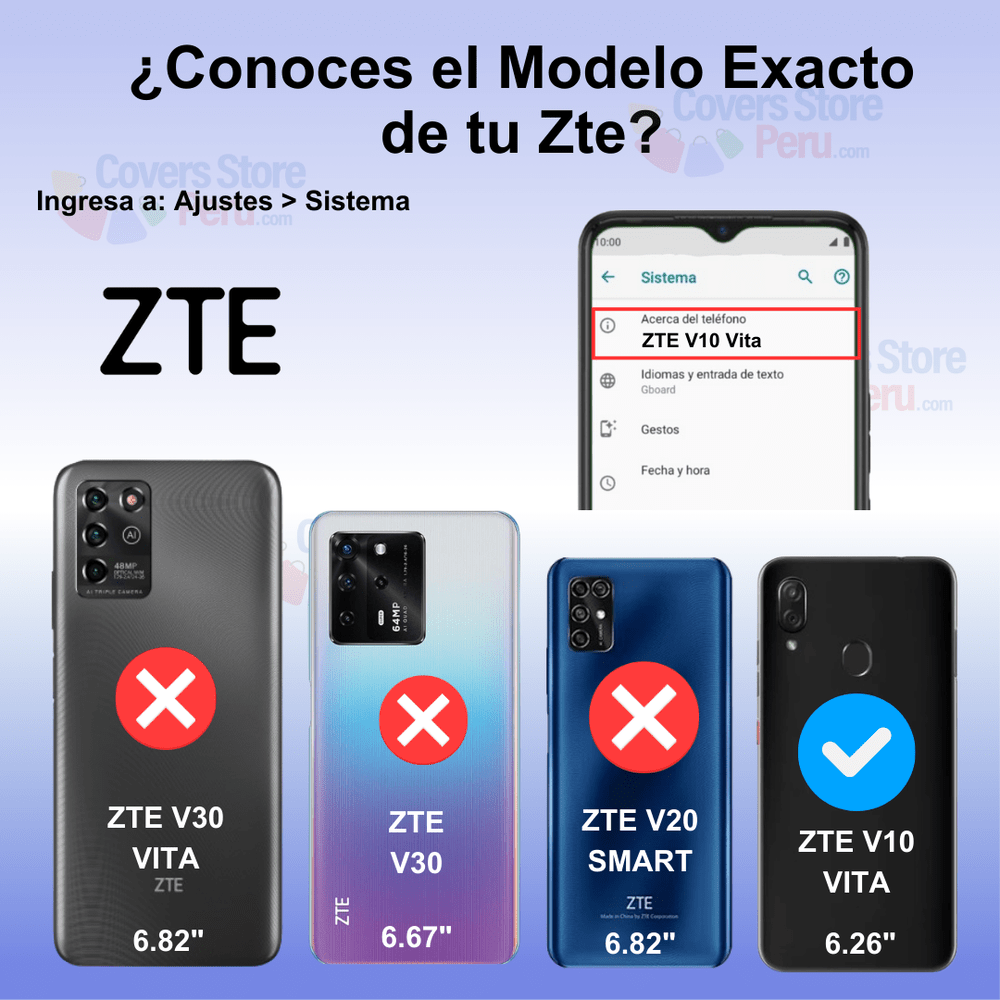 Funda para Zte V10 Vita TPU 100% Transparente Antishock
