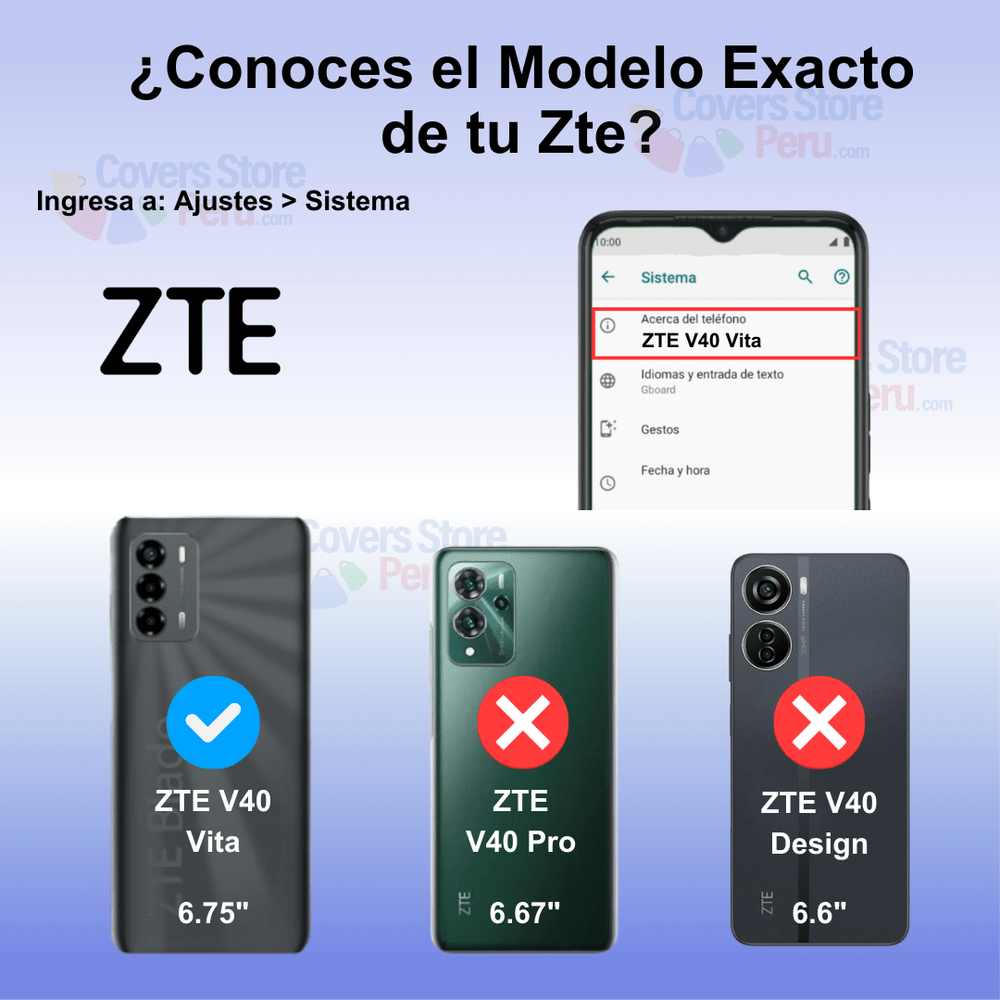 Funda Case para Zte V40 Vita Flip Cover Marrón Antishock