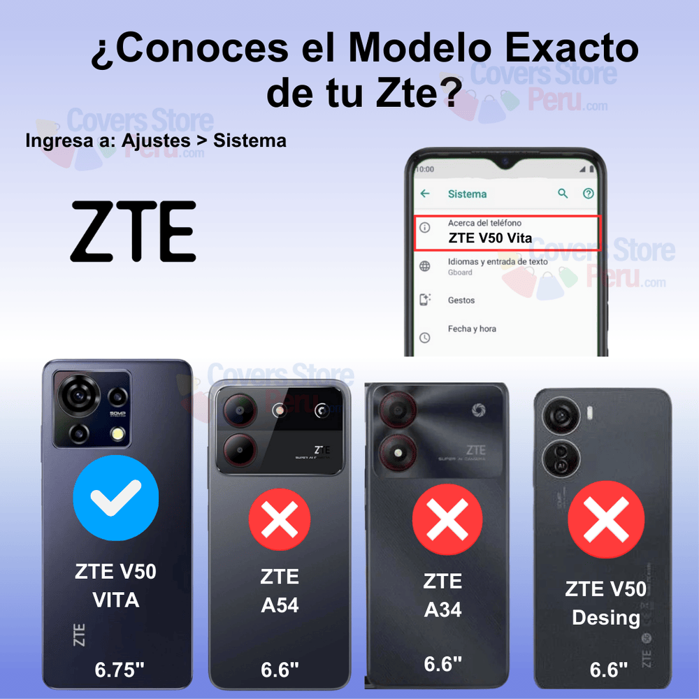 Funda para ZTE V50 Vita Holder Parante + Anillo Azul