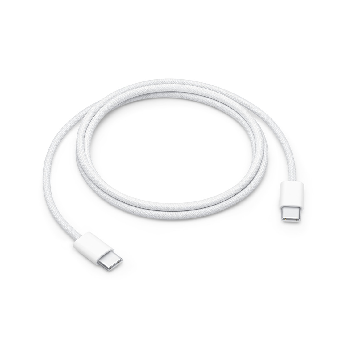 Cable de Datos 60w Tipo-C a Tipo-C 1m - Trenzado Blanco