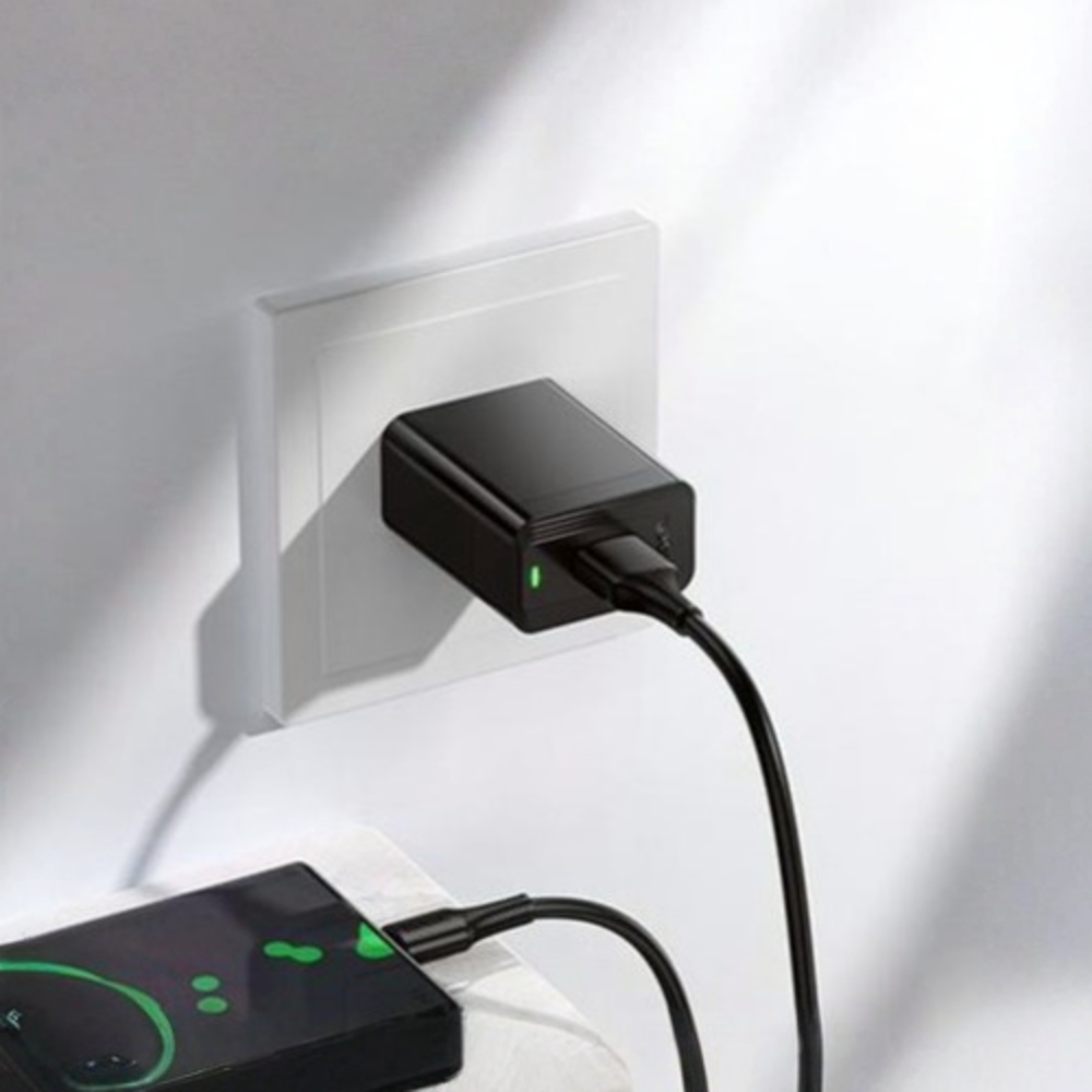 Cargador Cable Hoco CS92 Micro USB QC3.0 18W Negro