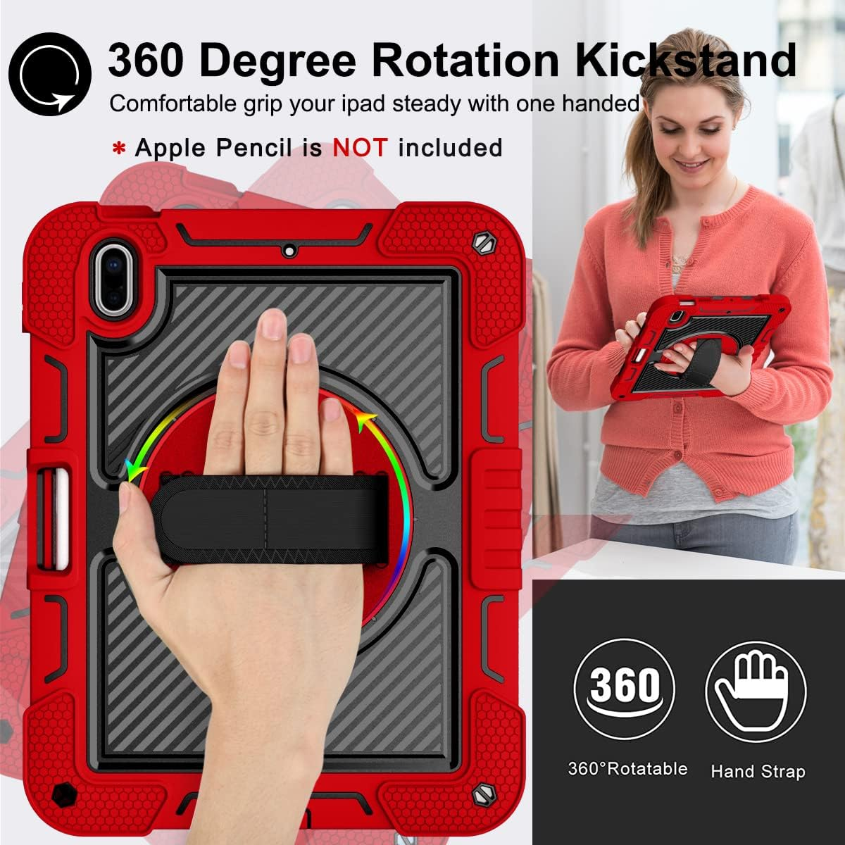 Funda para Xiaomi Redmi Pad 2 11" - UrbanForce Roja 360