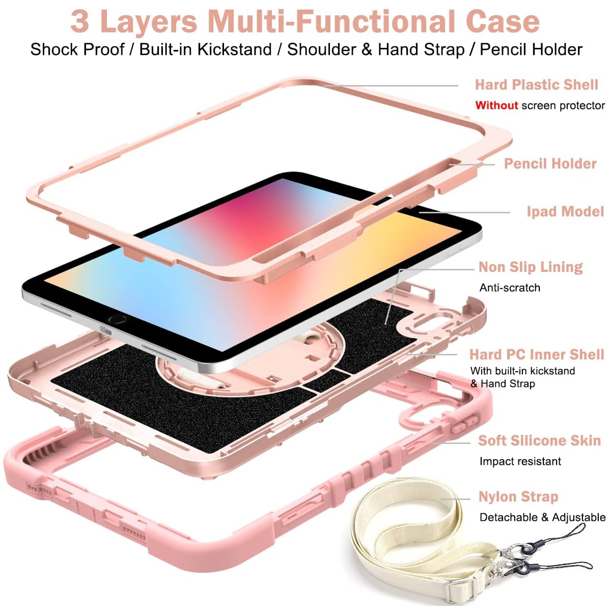Funda para Xiaomi Redmi Pad 2 11" - UrbanForce Rosa 360