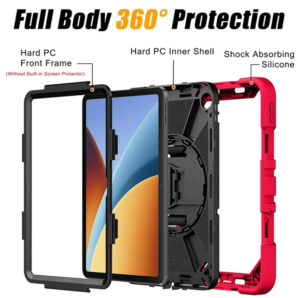 Funda para iPad Air M2 11" Armor 360° Rojo Antishock