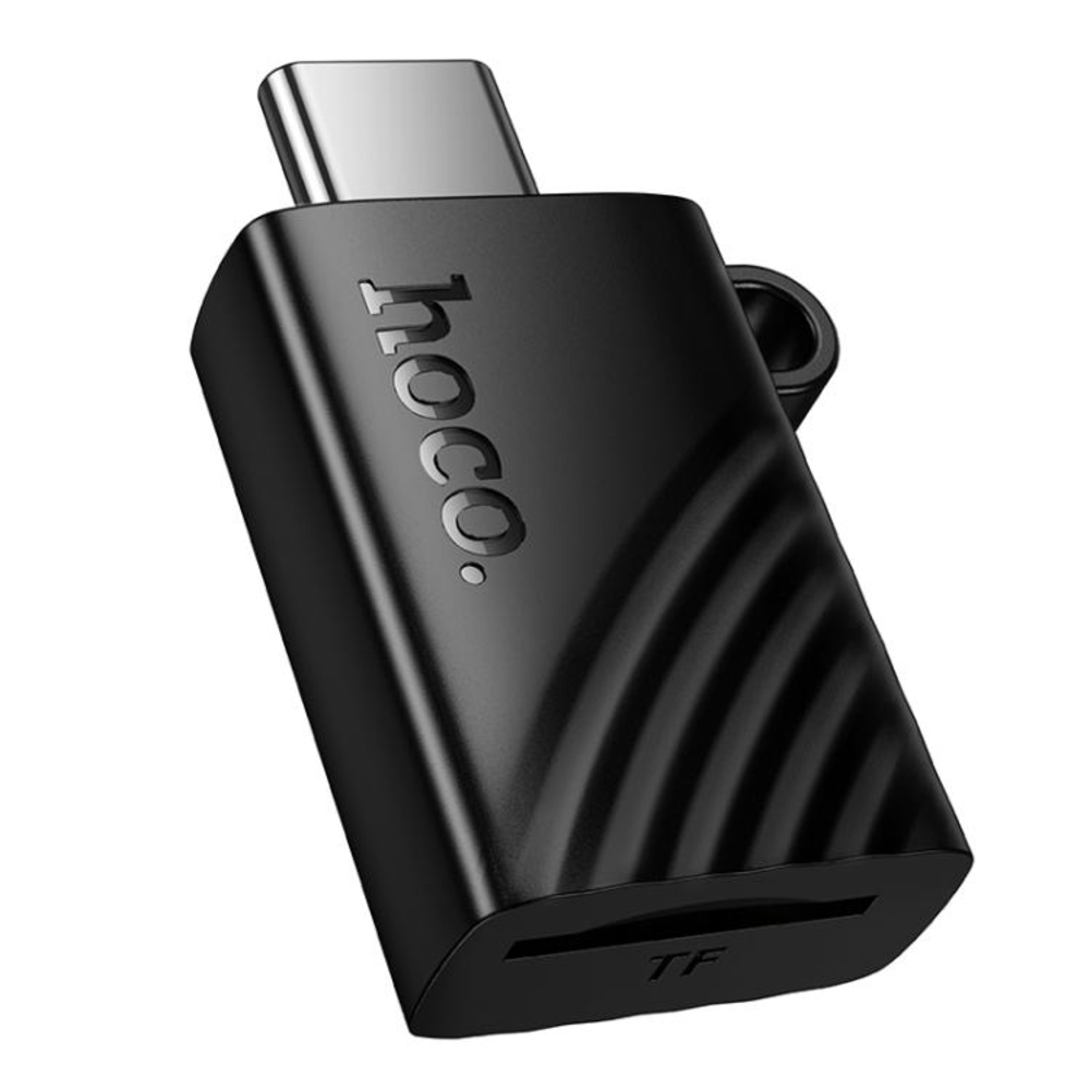 Lector Tarjetas Hoco HB53 Tipo-C Mini MicroSD TF Negro