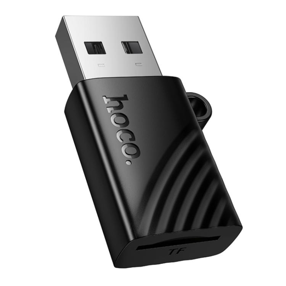 Lector Tarjetas Hoco HB53 USB Mini MicroSD TF Reader Negro