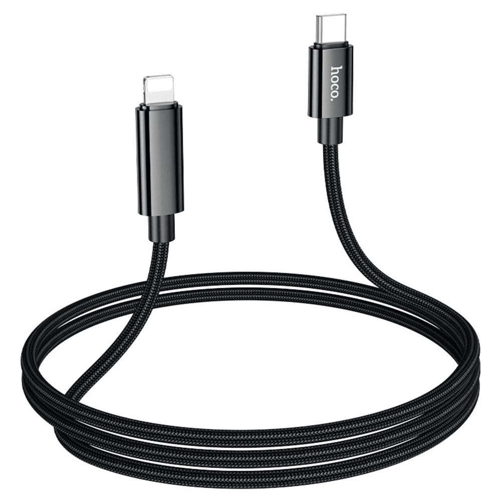 Cable Hoco U125 Benefit Tipo-C a iP PD Con Pantalla Negro