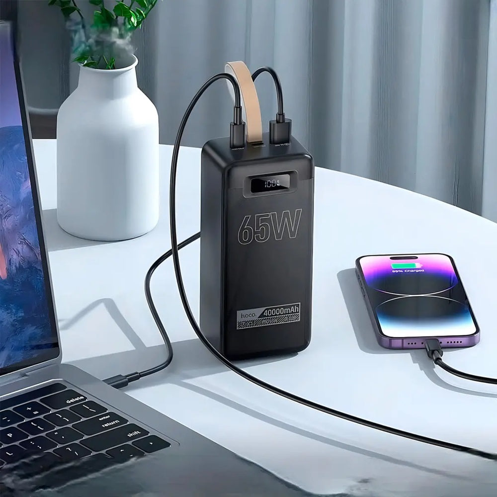 Power Bank 40000mAh Hoco DB82 PD65W Carga Rapida Negro