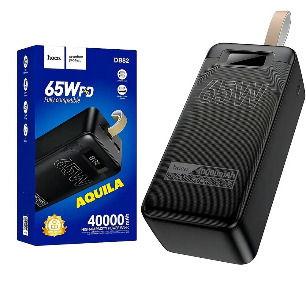 Power Bank 40000mAh Hoco DB82 PD65W Carga Rapida Negro