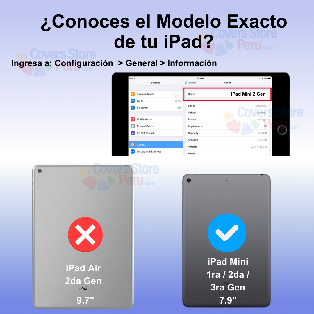 Funda Case for iPad Mini 3 9.7" Imantada + Portalápiz Azul