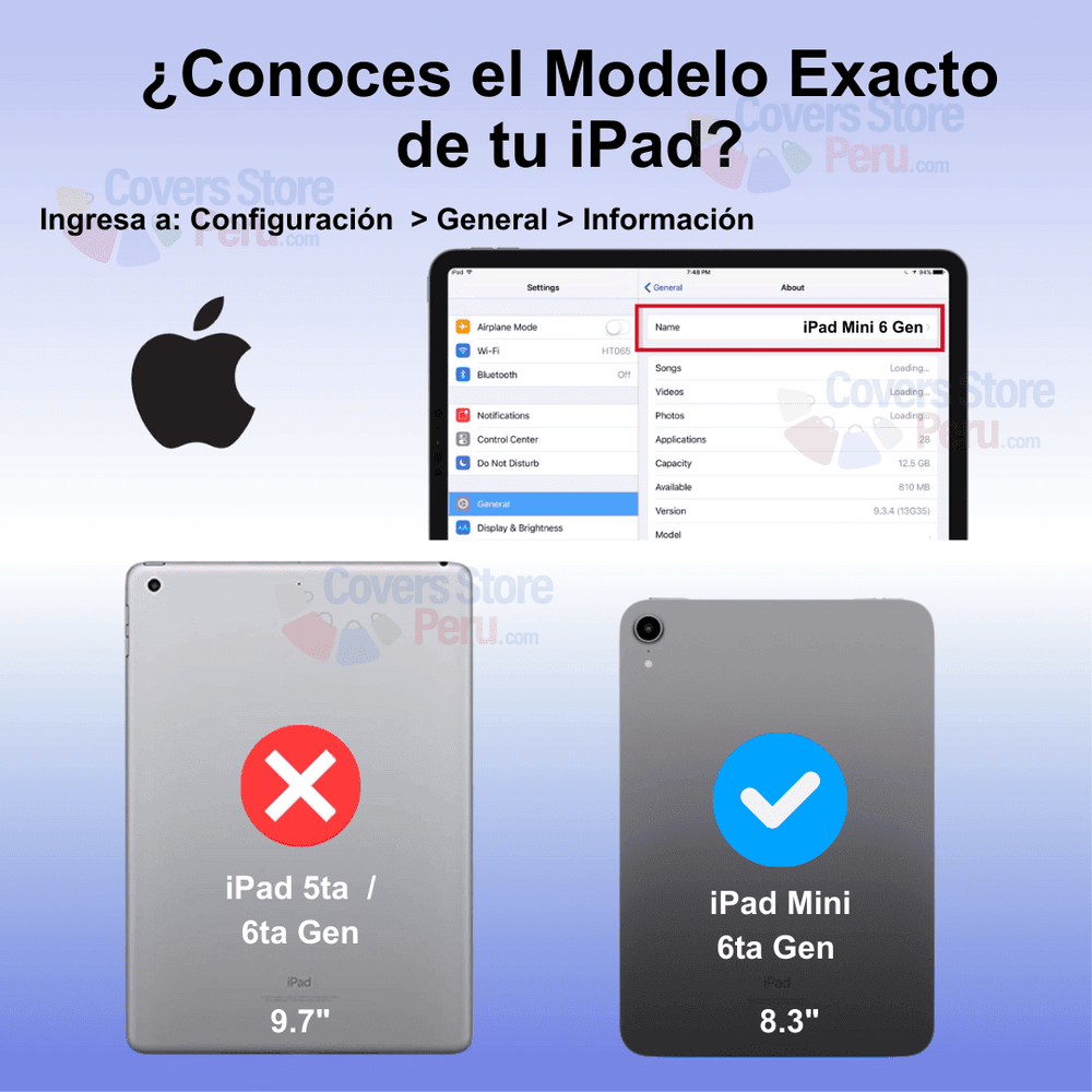 Funda Case de iPad Mini 6 8.3" Imantada + Portalápiz Negra