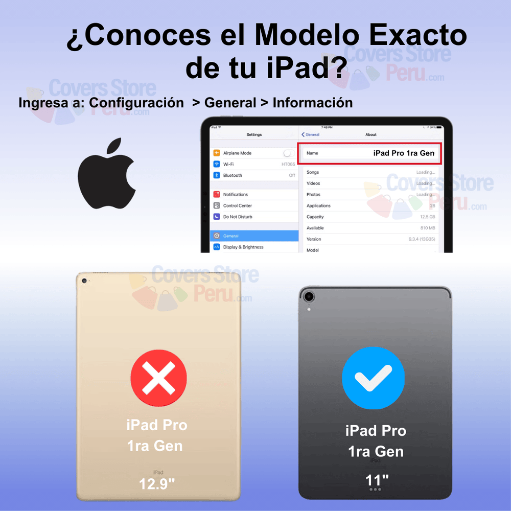 Funda para iPad Pro 1ra generación 11'' Flipcover Giratoria Negra