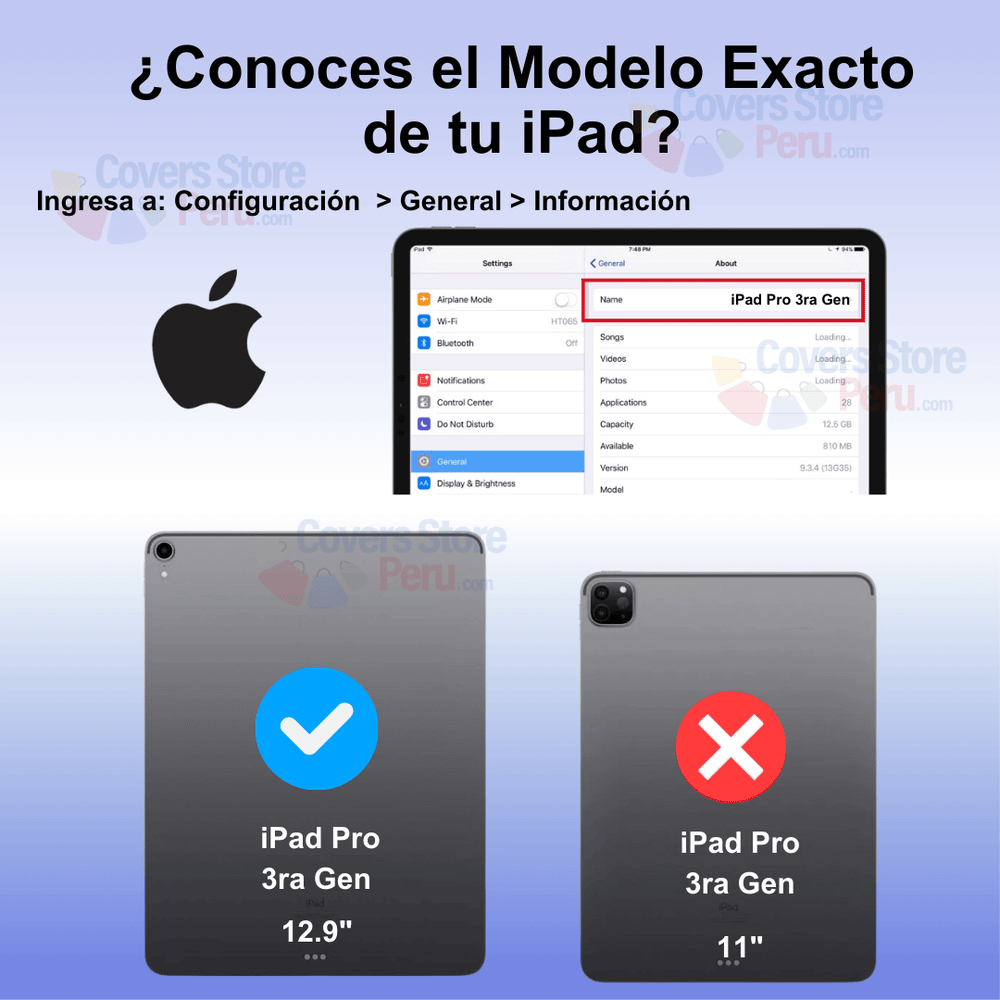 Funda para iPad Pro 3ra Gen 12.9" Flipcover Giratoria Negro