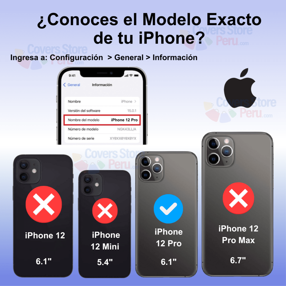 Funda para iPhone 12 Pro MagSafe Negro Lens Protector