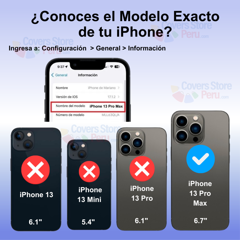 Funda Case de iPhone 13 Pro Max Soft Feeling Antishock Azul