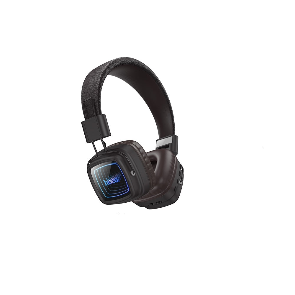 Audifonos Bluetooth Diadema Hoco W72 Earl III Luz RGB Marron