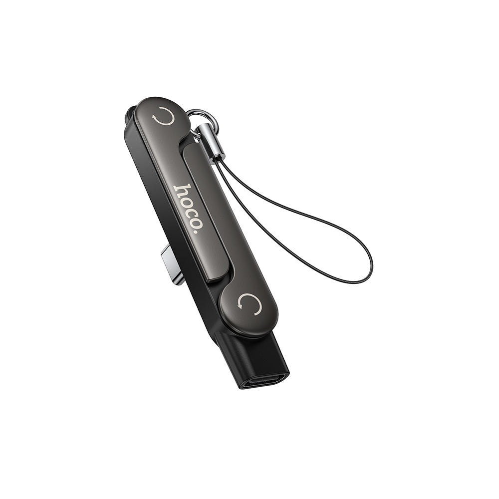 Adaptador Soporte Hoco UA47A Tipo C a Tipo C Negro