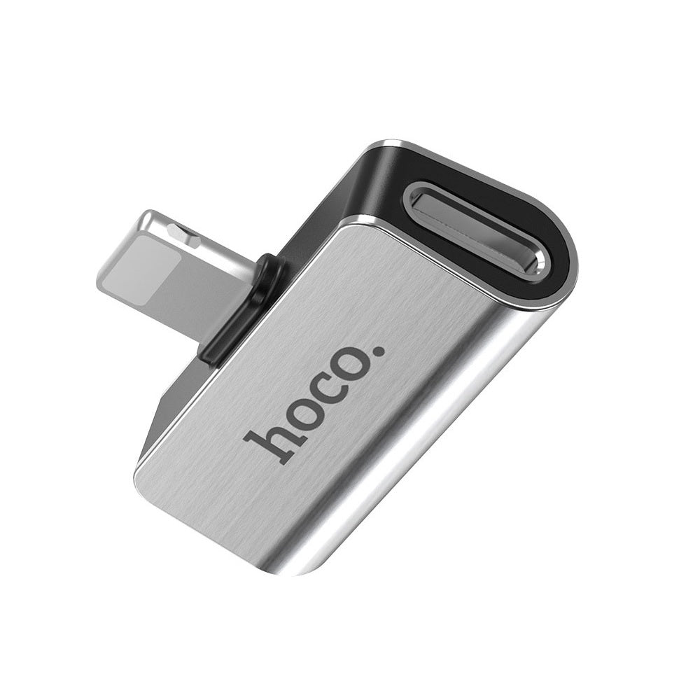 Adaptador Hoco LS24 Convertidor Audio Dual Lightning Negro