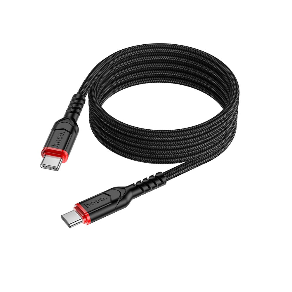 Cable Hoco X59 Victory Tipo-C a Tipo-C 60W 1m Negro