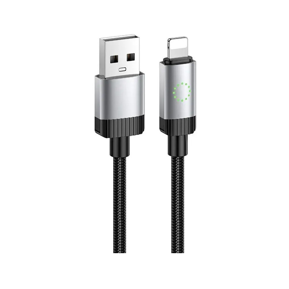 Cable Hoco X117 Star USB a iP Carga Rápida Negro