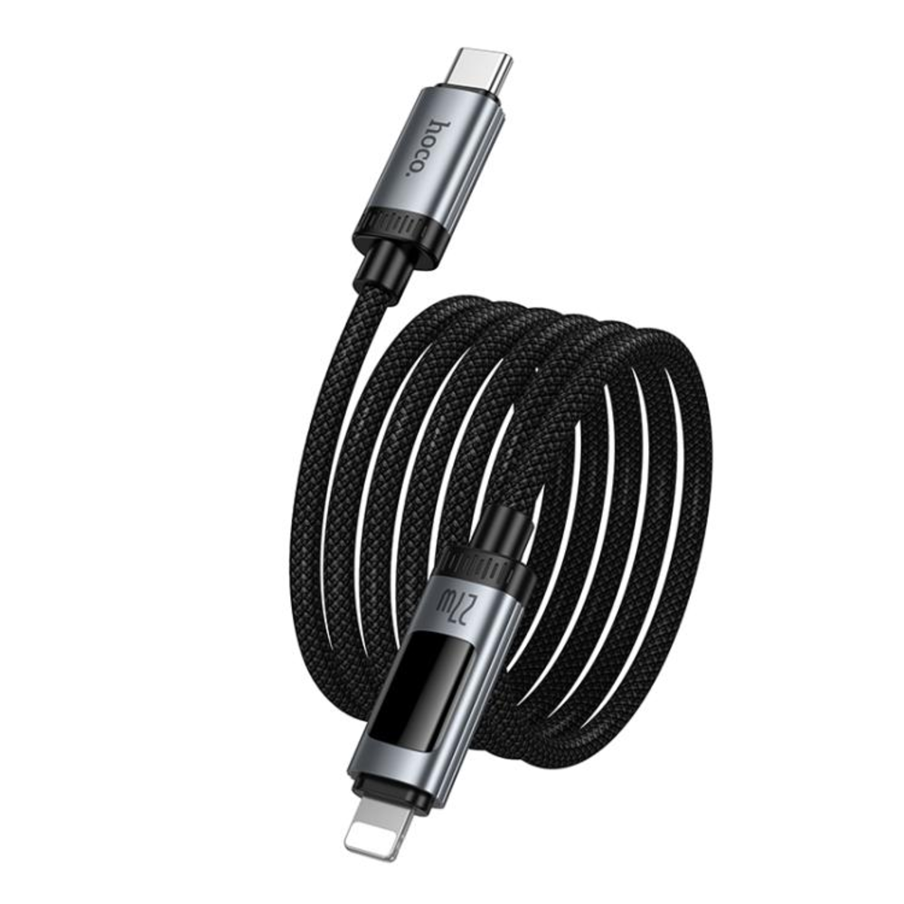 Cable Hoco U148 Lord Tipo-C a iP PD 27W Con Pantalla Negro