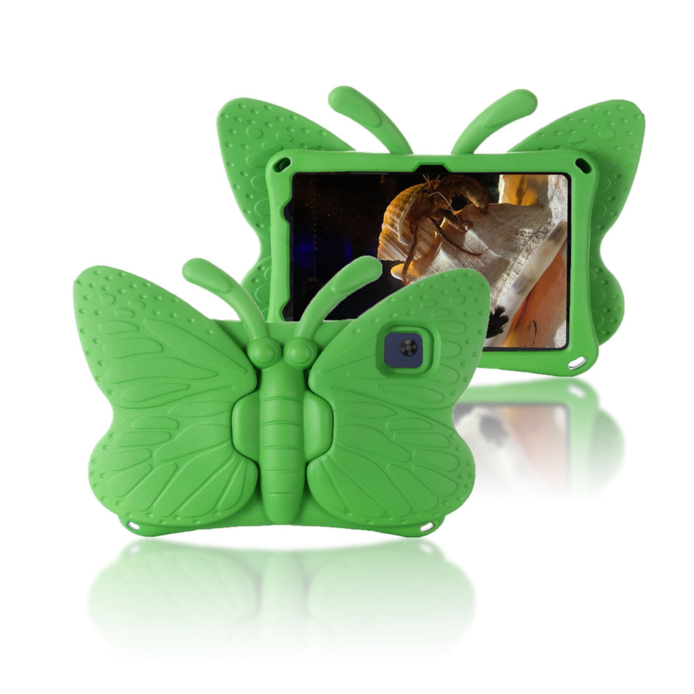 Funda para iPad 9na Gen 10.2" de Goma Mariposa Verde