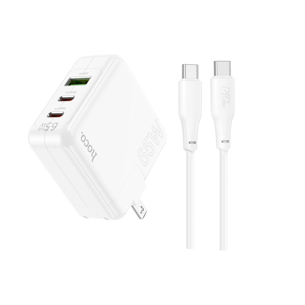 Cargador Carga Rapida 65W USB Type C Laptop Celular HOCO C115