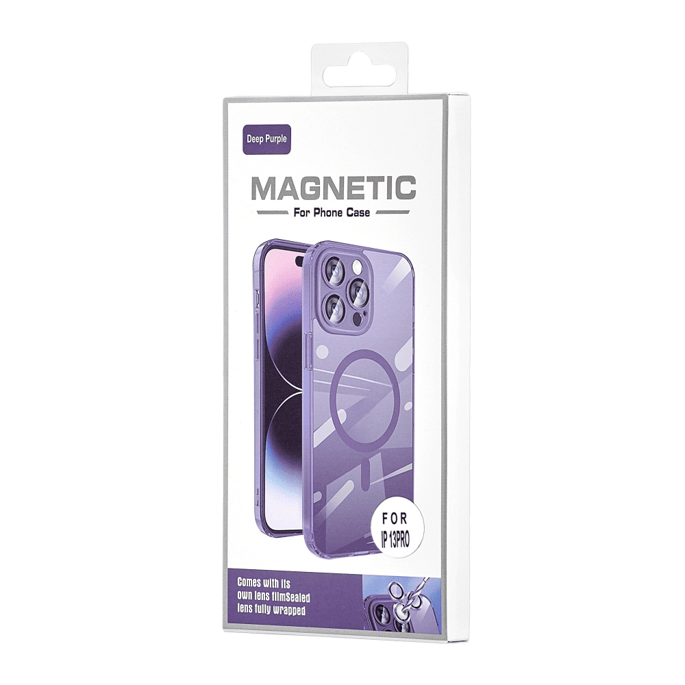 Funda para iPhone 13 Pro Max Magsafe Transparente Morado