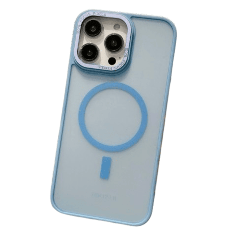 Funda para iPhone 15 Pro Magsafe Ahumado Mate Celeste