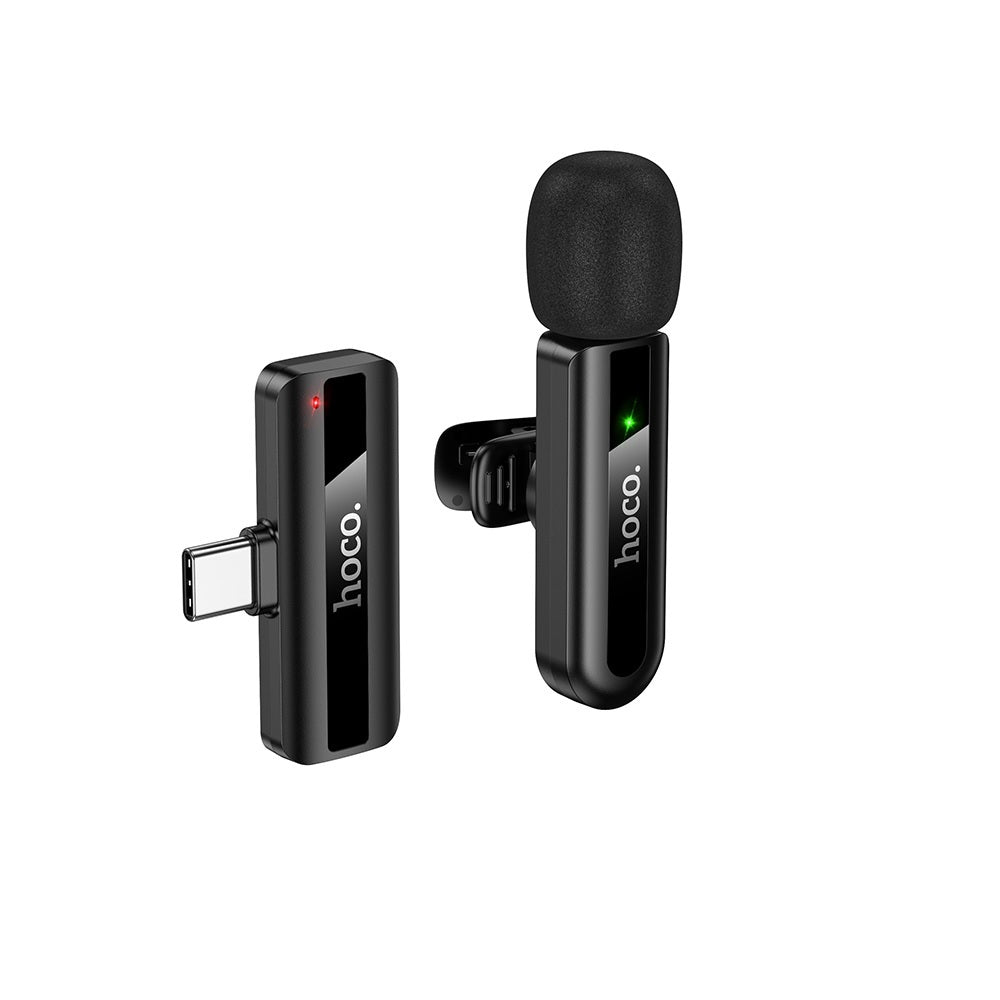 Microfono con Interfaz Tipo C Inalambrico Hoco L20 Negro