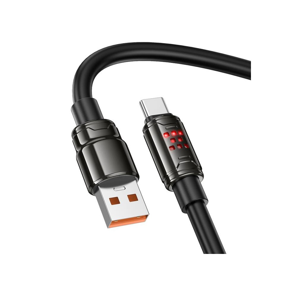 Cable Hoco U143 Joy USB a Tipo-C 5A Carga Rápida Negro