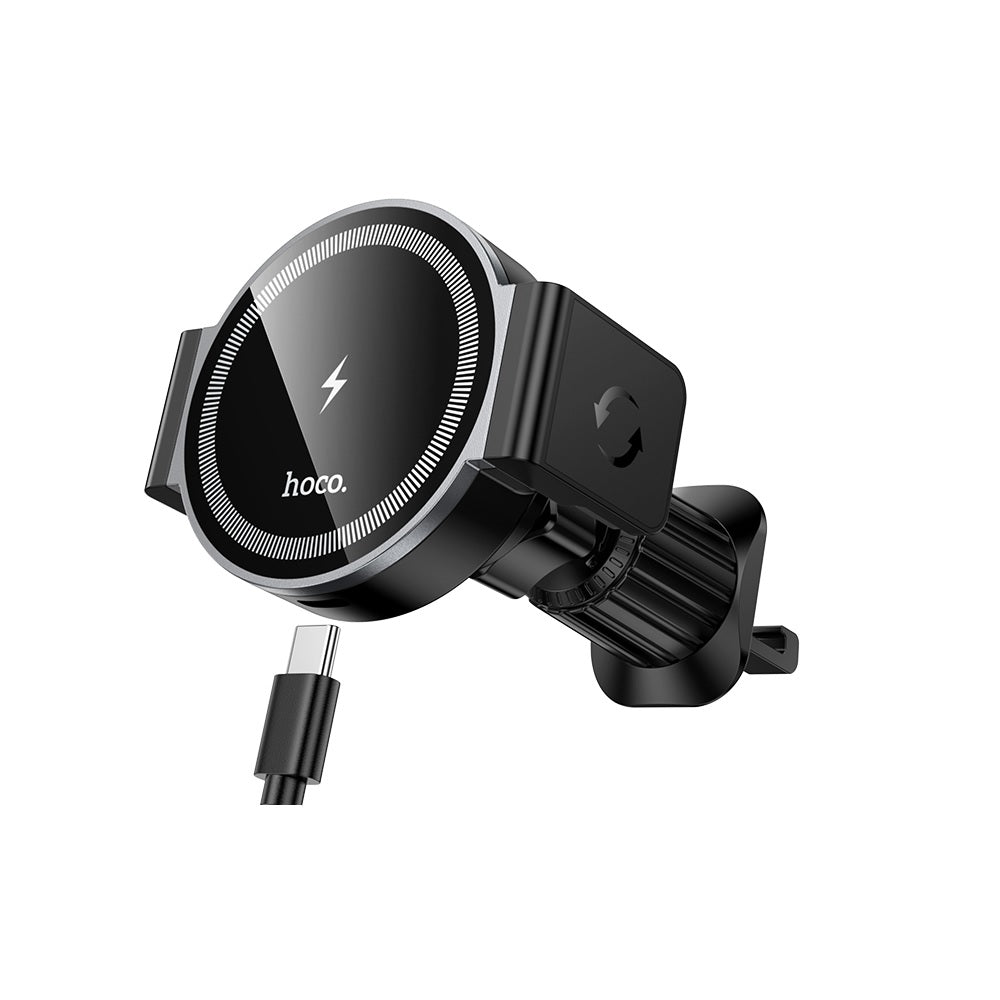 Soporte Magnetico Auto Hoco HW35 Carga Inalambrica ElectriNegro