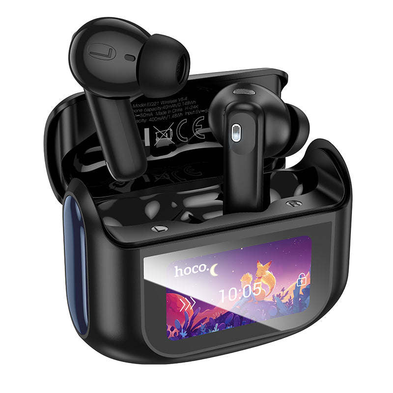 Audífonos Inalambricos Hoco EQ21 Bluetooth Pantalla Negro