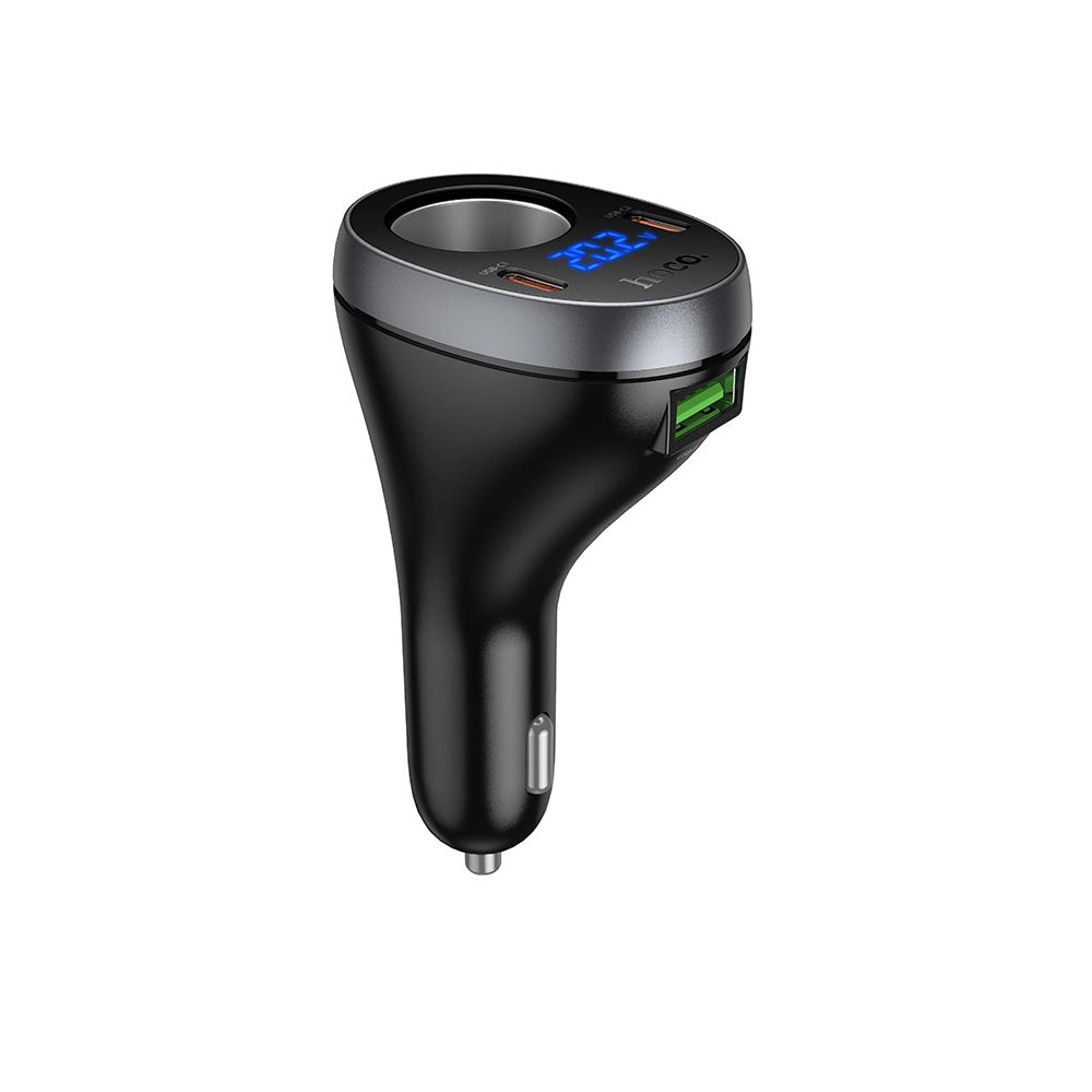 Cargador para auto Hoco Z61A PD60W Tres Puertos Negro