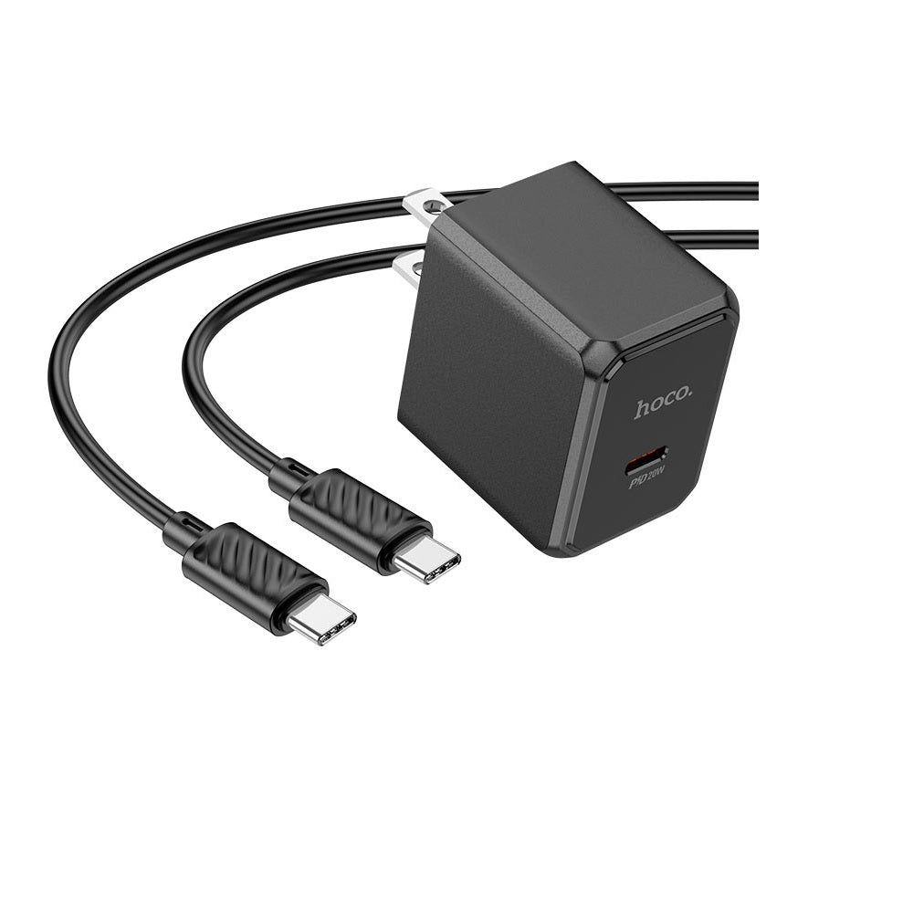 Cargador Hoco CS13 PD20W Cable Tipo C a Tipo C Blanco