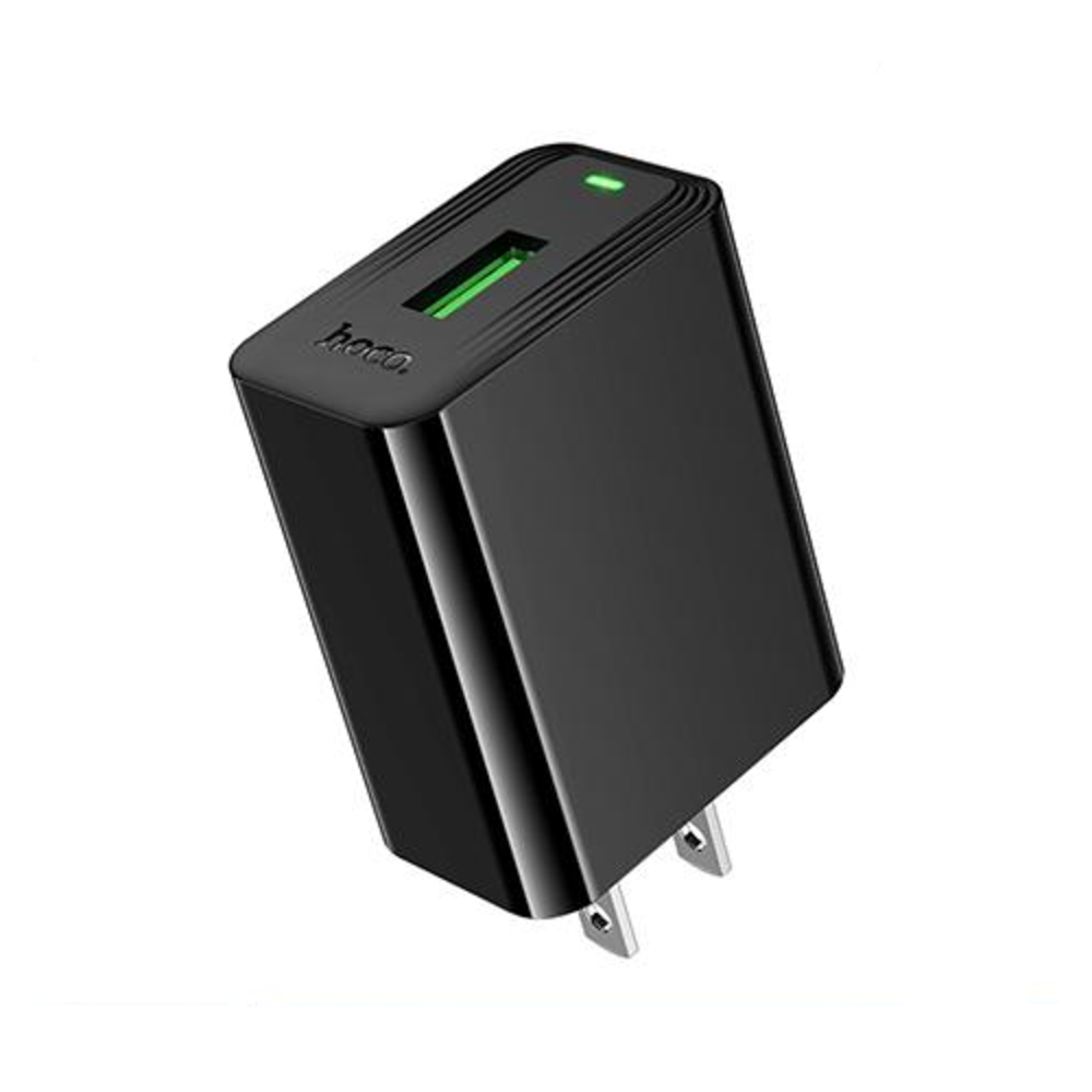 Cargador Pared Hoco CS92 Carga Rapida QC3.0 Dado Negro