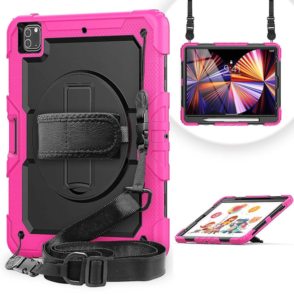 Funda para iPad Air 2da Gen 9.7" Rugged Grip 360° Fucsia