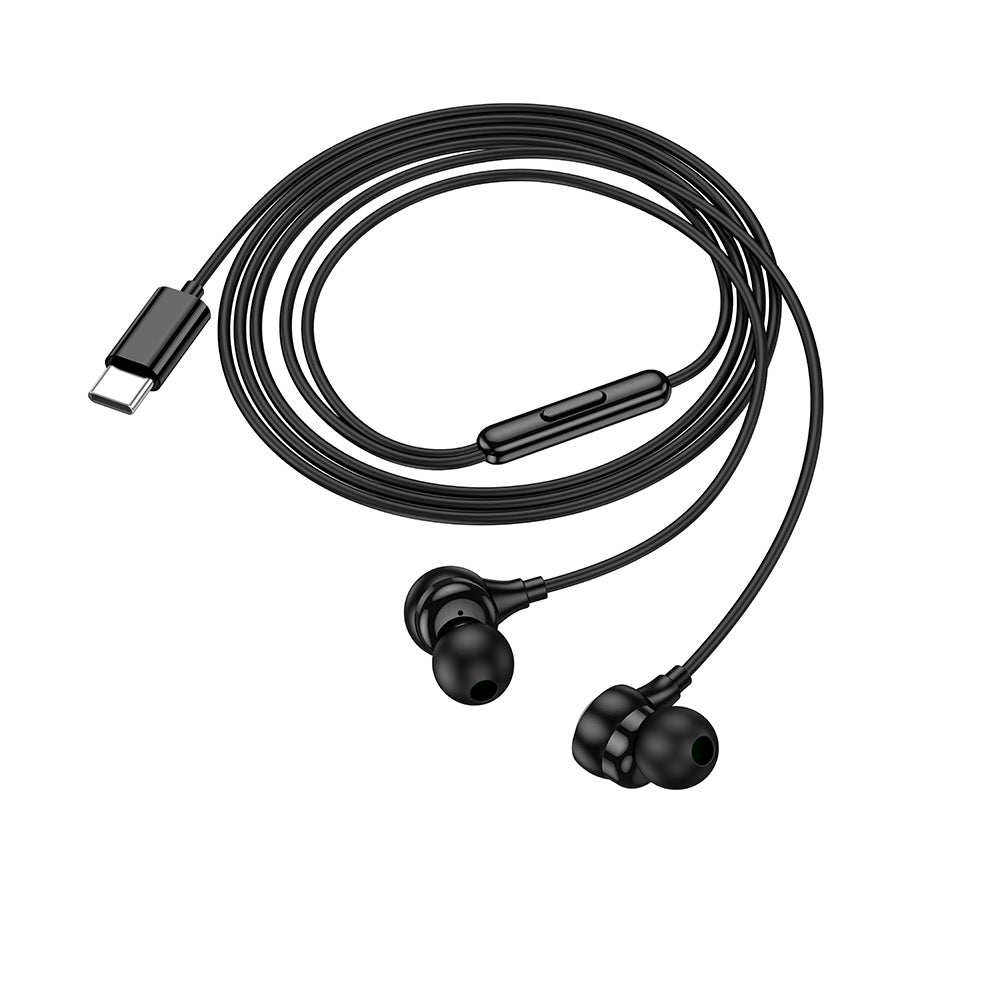 Audífono con Micrófono Hoco M116 Alámbrico Tipo C Negro