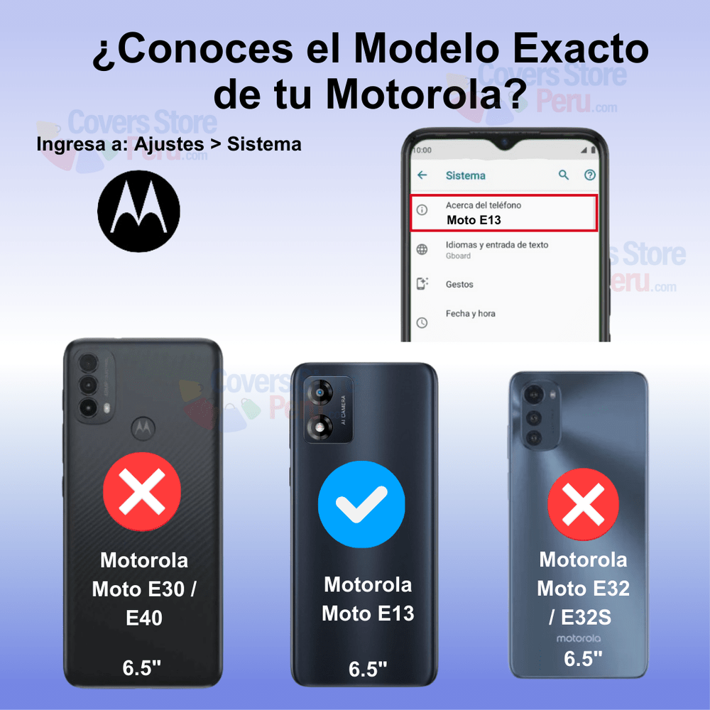 Funda para Motorola Moto E13 TPU 100% Transparente
